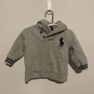 Polo baby boy Big Pony‎ pullover size 18 month grey and navy